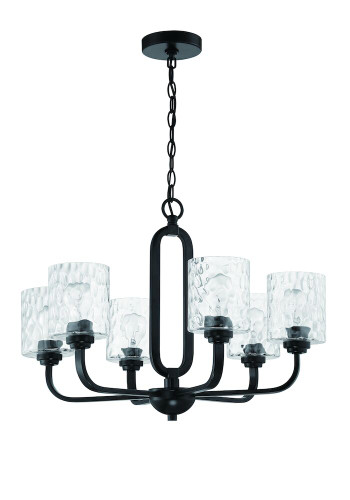 Collins 6 Light Chandelier in Flat Black (54226-FB)