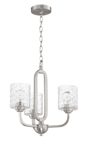 Collins 3 Light Chandelier in Brushed Polished Nickel (54223-BNK)