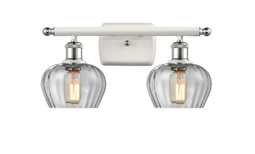 Fenton - 2 Light - 17 inch - White Polished Chrome - Bath Vanity Light (516-2W-WPC-G92-LED)