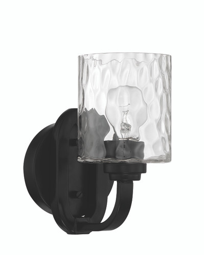 Collins 1 Light Wall Sconce in Flat Black (54261-FB)