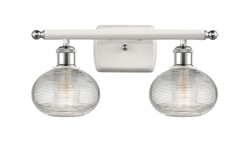 Ithaca - 2 Light - 16 inch - White Polished Chrome - Bath Vanity Light (516-2W-WPC-G555-6CL)