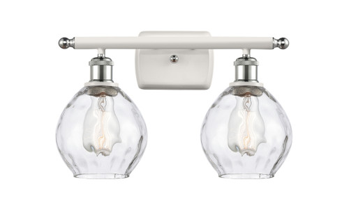 Waverly - 2 Light - 16 inch - White Polished Chrome - Bath Vanity Light (516-2W-WPC-G362)
