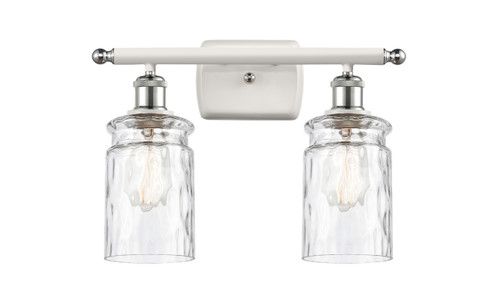 Candor - 2 Light - 15 inch - White Polished Chrome - Bath Vanity Light (516-2W-WPC-G352-LED)