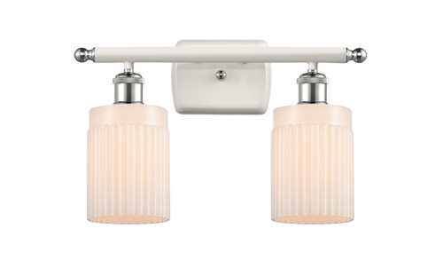 Hadley - 2 Light - 15 inch - White Polished Chrome - Bath Vanity Light (516-2W-WPC-G341-LED)