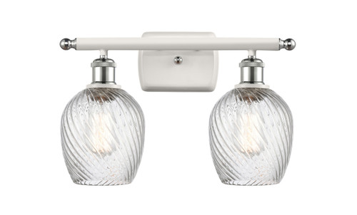 Salina - 2 Light - 16 inch - White Polished Chrome - Bath Vanity Light (516-2W-WPC-G292-LED)