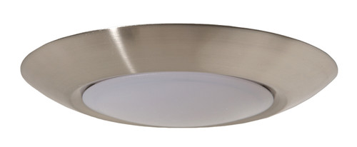 Slim Line 1 Light 4" LED Flushmount in Brushed Polished Nickel (6" Overall Diameter) (X9006-BNK-LED)