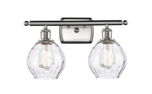Waverly - 2 Light - 16 inch - Brushed Satin Nickel - Bath Vanity Light (516-2W-SN-G362)