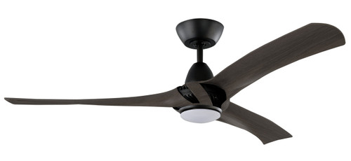 52" Genesis Ceiling Fan in Flat Black with Blades and Light Kit (GEN52FBGW3)