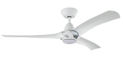 52" Genesis Ceiling Fan in White with Blades and Light Kit (GEN52W3)