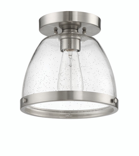 1 Light Flushmount In Brushed Polished Nickel (X1408-BNK)