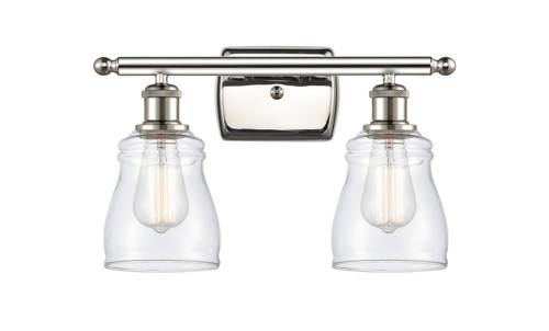Ellery - 2 Light - 15 inch - Polished Nickel - Bath Vanity Light (516-2W-PN-G392)
