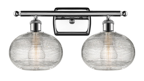 Ithaca - 2 Light - 18 inch - Polished Chrome - Bath Vanity Light (516-2W-PC-G555-8CL)