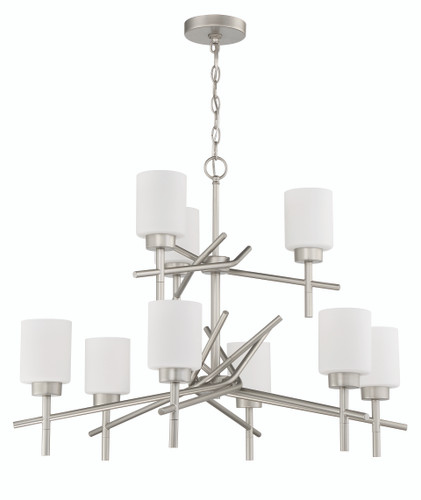 Cadence 9 Light Chandelier in Satin Nickel (54629-SN)
