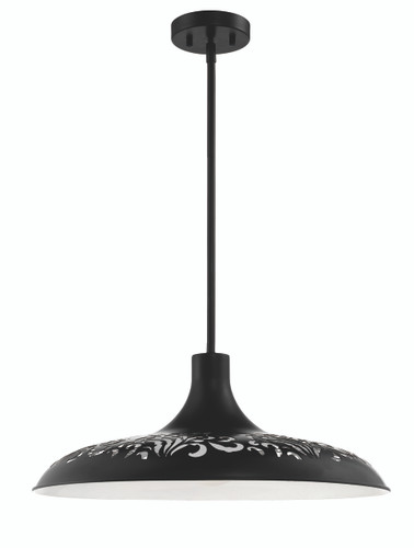 1 Light Pendant In Flat Black (P965FB1)