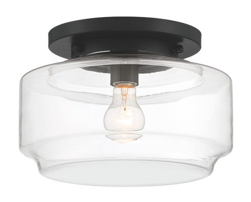 Peri 1 Light 12" Flushmount in Flat Black (X3112-FB)