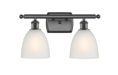 Castile - 2 Light - 16 inch - Oil Rubbed Bronze - Bath Vanity Light (516-2W-OB-G381)