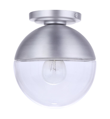 Evie 1 Light Outdoor Flush Mount in Satin Aluminum (ZA3417-SA)