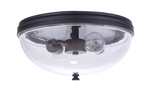 Sivo 2 Light Outdoor Flush Mount in Midnight (ZA3537-MN)