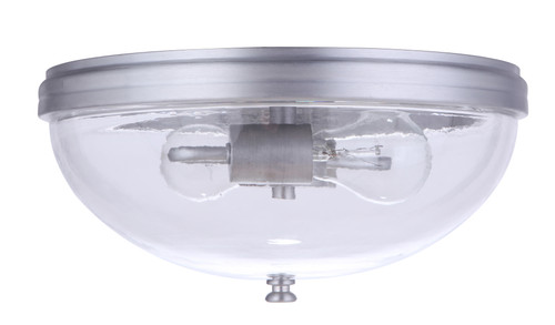 Sivo 2 Light Outdoor Flush Mount in Satin Aluminum (ZA3537-SA)