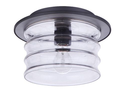 Canon 1 Light Outdoor Flush Mount in Midnight (ZA3637-MN)