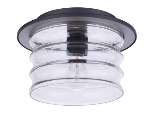 Canon 1 Light Outdoor Flush Mount in Midnight (ZA3637-MN)