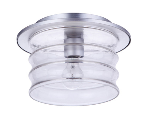 Canon 1 Light Outdoor Flush Mount in Satin Aluminum (ZA3637-SA)