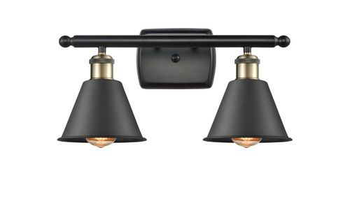 Smithfield - 2 Light - 17 inch - Black Antique Brass - Bath Vanity Light (516-2W-BAB-M8-LED)