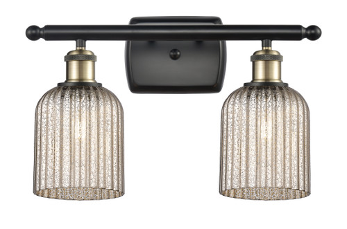 Bridal Veil - 2 Light - 15 inch - Black Antique Brass - Bath Vanity Light (516-2W-BAB-G559-5ME)