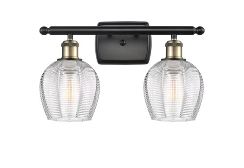 Norfolk - 2 Light - 16 inch - Black Antique Brass - Bath Vanity Light (516-2W-BAB-G462-6)