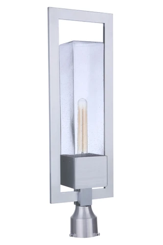 Perimeter 1 Light Large Outdoor Post Mount in Satin Aluminum (ZA4025-SA)
