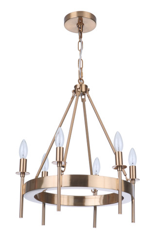 6 Light Chandelier In Satin Brass (54326-SB)