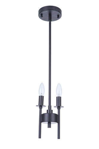 Larrson 2 Light Mini Pendant in Flat Black (54392-FB)