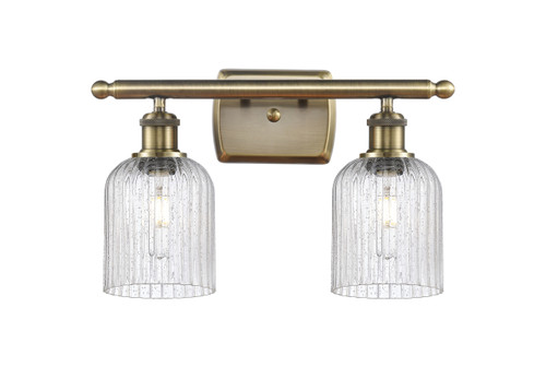 Bridal Veil - 2 Light - 15 inch - Antique Brass - Bath Vanity Light (516-2W-AB-G559-5SDY)