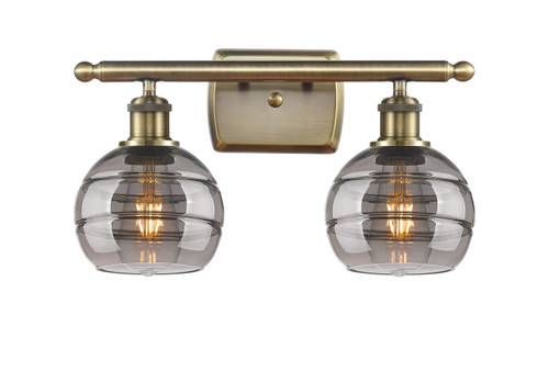 Rochester - 2 Light - 16 inch - Antique Brass - Bath Vanity Light (516-2W-AB-G556-6SM)