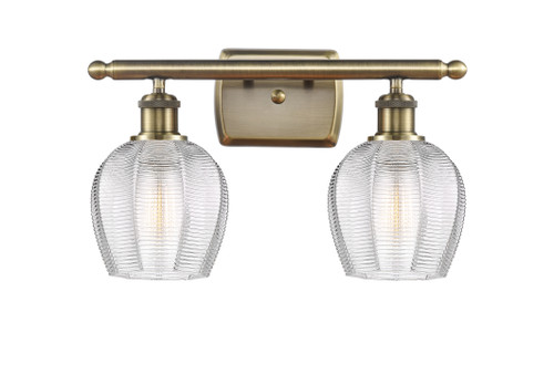 Norfolk - 2 Light - 16 inch - Antique Brass - Bath Vanity Light (516-2W-AB-G462-6)