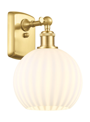 White Venetian - 1 Light - 8 inch - Satin Gold - Sconce (516-1W-SG-G1217-8WV)
