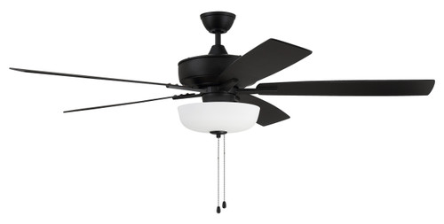 60" Super Pro Fan in Flat Black with Blades and Light Kit (S111FB5-60FBGW)