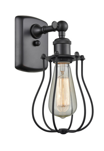 Muselet - 1 Light - 6 inch - Matte Black - Sconce (516-1W-BK-CE513-LED)