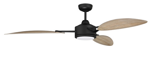 64" Journey Ceiling Fan in Flat Black with Blades and Light Kit (JOU64FB3)