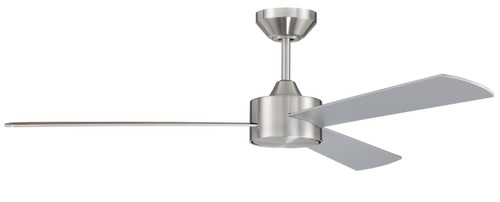 52" Provision Ceiling Fan in Brushed Polished Nickel with Blades (PRV52BNK3)