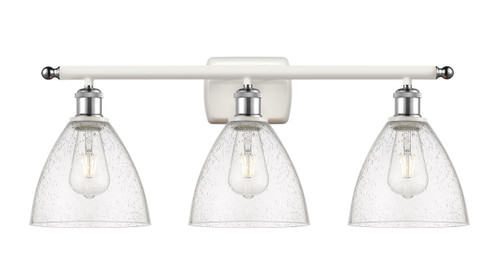Bristol - 3 Light - 28 inch - White Polished Chrome - Bath Vanity Light (516-3W-WPC-GBD-754-LED)