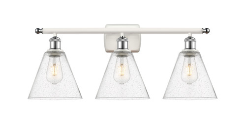 Berkshire - 3 Light - 28 inch - White Polished Chrome - Bath Vanity Light (516-3W-WPC-GBC-84)