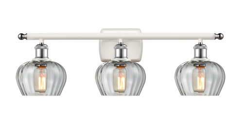 Fenton - 3 Light - 27 inch - White Polished Chrome - Bath Vanity Light (516-3W-WPC-G92)
