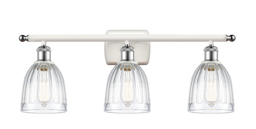 Brookfield - 3 Light - 26 inch - White Polished Chrome - Bath Vanity Light (516-3W-WPC-G442)
