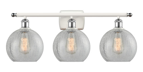 Athens - 3 Light - 28 inch - White Polished Chrome - Bath Vanity Light (516-3W-WPC-G125-LED)