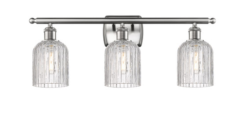 Bridal Veil - 3 Light - 25 inch - Brushed Satin Nickel - Bath Vanity Light (516-3W-SN-G559-5CL)