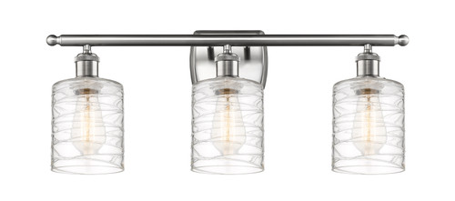 Cobbleskill - 3 Light - 25 inch - Brushed Satin Nickel - Bath Vanity Light (516-3W-SN-G1113-LED)