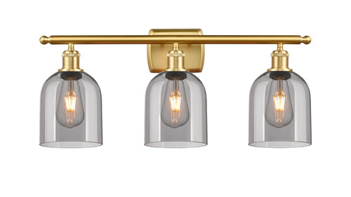 Bella - 3 Light - 26 inch - Satin Gold - Bath Vanity Light (516-3W-SG-G558-6SM)