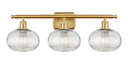 Ithaca - 3 Light - 28 inch - Satin Gold - Bath Vanity Light (516-3W-SG-G555-8CL)