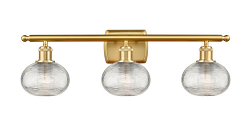 Ithaca - 3 Light - 26 inch - Satin Gold - Bath Vanity Light (516-3W-SG-G555-6CL)